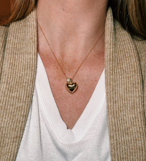 Open image in slideshow, Puffy Heart Necklace

