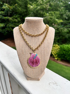 Open image in slideshow, Double Rollo Shell Necklaces
