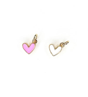 Open image in slideshow, Mini Colored Heart Charms
