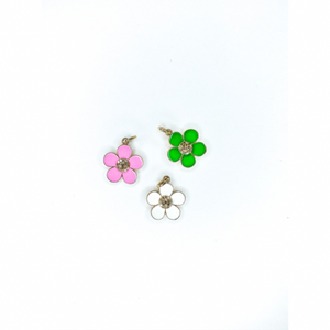Open image in slideshow, Diamond Flower Charms
