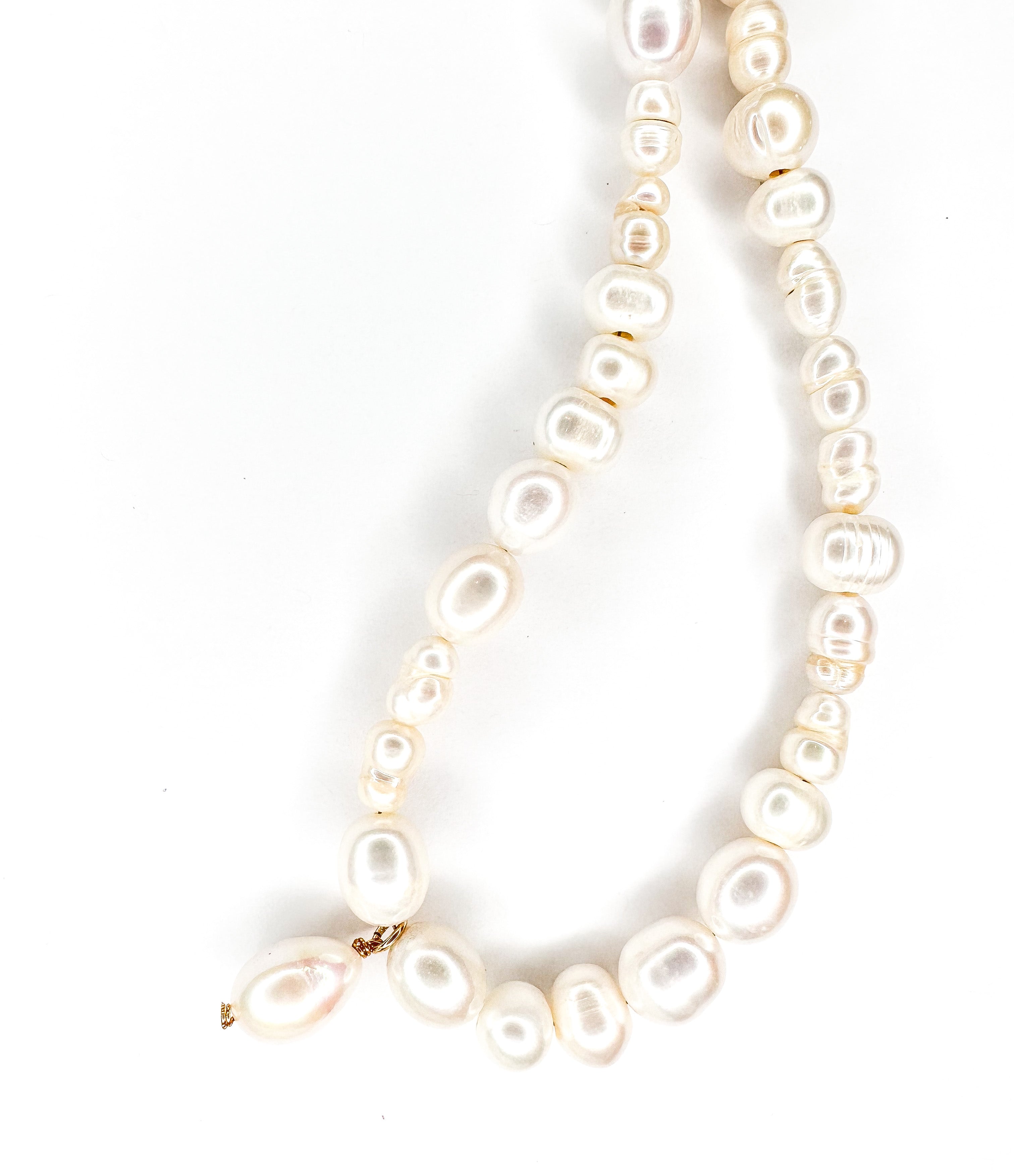 Beaded Pearl Drop Necklace